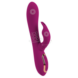 Javida 3 Function Vibrator with Rotating Massage Pearls Purple