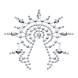 Petits JouJoux Crystal Sticker Breast & Pubic Jewelry Set of 3 White