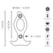 Anos RC Butt Plug with a Hole Black