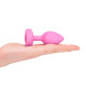 b-Vibe Vibrating Heart Plug S/M Pink