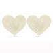 LoveToy Lace Heart and Flower Nipple Pasties Beige 2 pack