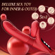 SuperLove Pussy Bliss Licking, Thrusting & Heating Vibrator Red