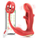 SuperLove Flapping & Vibrating Prostate Massager Anal Lock with Remote & App Red