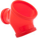 Toylie Latex Sleeve with Penis and Testicle Ring Gil Red
